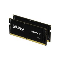 Kingston 퓨리 임팩트 64GB (2x32GB) 5600MTs DDR5 CL40 노트북 메모리 2개입 (KF556S40IBK2-64), 5600MT/s_32gb