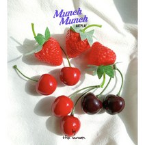 모형 과일 / 8종 모형케이크 장식 토핑 음식 데코 diy, 6. 미니딸기 6p