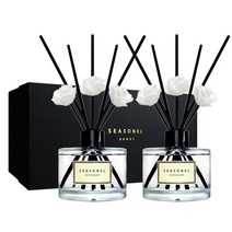 시즈넬 블랙라벨 선물세트 디퓨저 미니로즈 200ml x 2세트, 그린애플향