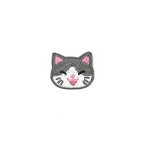 와펜 패치 자수 빈티지 고급 스마일 고양이 781 열접착식