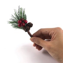 레드버드 솔잎 장식 크리스마스 베리 열매 인조 조화 성탄 트리 파티 꾸미기 나무가지