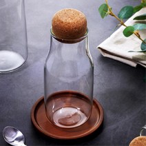 밀크티 우유 요거트 코르크마게 유리병 양초캔들 공병, 중(300ml)