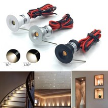 핀 조명 미니 LED 스포트 라이트 1W IP65 Recessed Downlight 실내 12V 디 밍이 가능한 천장 조명 쇼케이스, Nature white, Black shell 30D, CHINA, 02 Nature white