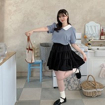 [리얼핏]에드미 밴딩 미니 캉캉 스커트 69702 빅사이즈 여성의류