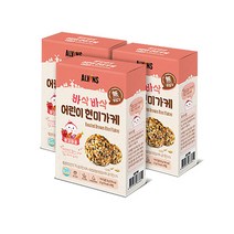 [엘빈즈] 바삭바삭 어린이 현미가케 택1 (8개입) /익일배송, 3박스, 빨강마을(새우+당근+자색고구마+파프리카)