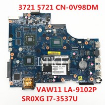 메인 17R 3721 CN-0V98DM VAW11 LA-9102P W/ SR0XG I7-3537U CPU HD 8700M 100% 테스트, 한개옵션0