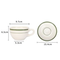 턱스톤 데미타세 카페라떼잔 에스프레소 커피잔세트, 라떼잔 (230ml)