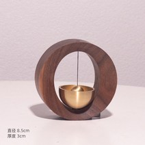 종 엔틱 풍경 차임벨 도어벨 인테리어 현관문 무선 초인종 소품, 0타입 방울 블랙-호두나무