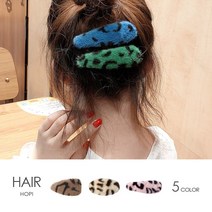 kirakirashop 쌀쌀한 계절에 어울리는 호피 무늬 헤어핀 AHC1163