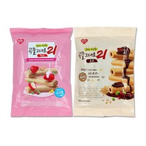 더조은 곡물그대로 21 크리스피롤 딸기 2봉+초코 2봉, 1세트