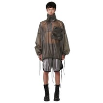 아스파라거스 씨스루 3D 포켓 아노락 자켓