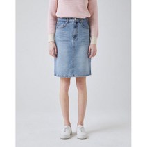 [23SS] [프리미엄] 라이트블루 H라인 미디 데님 스커트 HSSK3A101B1