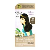 자연으로 비파 헤어컬러크림 B3자연갈색 120ml 염색약