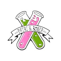 스타일링 스카프 간절기 봄스카프 개성있는 그린 핑크 편지 실크 테스트 튜브 금속 에나멜 핀 패트리와 로버 여자 코트 브로치 선물