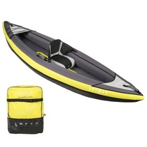 요트 바다낚시보트 호화요트 모터보트 제트스키 Decathlon ITIWIT 카약 풍선 보트 낚시 보트 두꺼운 고무 보트 노, 노란색 1인