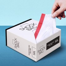 새니피아 끈달린 쇽봉투 50L 3입 세트 쓰레기 재활용 분리수거 비닐봉투 대형 투명 비닐봉지