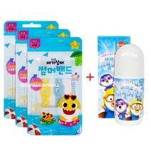 썸머 팔찌 밴드 3개 + 썸머쿨액 세트 모음/물파스 유아 아동 어린이, 핑크퐁 썸머밴드 3팩 + 썸머쿨