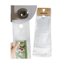 Skywin 도어 행거 백 1000개 15 2 x 48 3cm(6 19인치) - 투명 백은 플라이어 브로셔 공지 인쇄 소재를 보호합니다 야외 사용을 위한 방수 및 안전한 문 손잡이, 1000