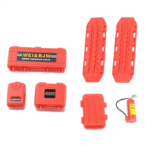 차량필수품 미니 스토리지 박스 모래 사다리 소화기 장식 액세서리 1/18 1/24 RC 크롤러 자동차 축 SCX24 FCX241