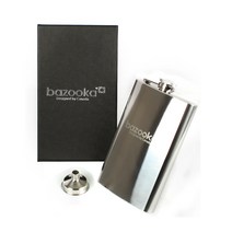 바주카 bazooka [메세] 휴대용 술병 사각힙플라스크 180ml 280ml (깔대기 포함)