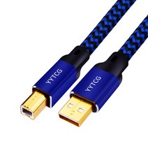 YYTCG 하이파이 USB 케이블 DAC A-B 알파 6N OCC 디지털 오디오 A 타입-B 하이엔드 데이터, 01 파란_04 3m