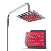 해바라기대헤드 사각/샤워기헤드 욕실 수전 절수 교체, 해바라기대헤드 사각_레드