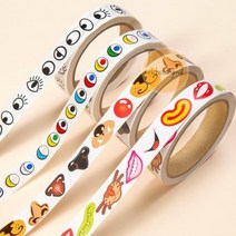 얼굴만들기_눈코입_롤스티커 1D3B, 컬러 입