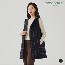 [크로커다일레이디] 체크후드모직베스트_CL0WVT102