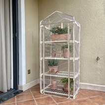 폴리카보네이트온실 조립식비닐하우스 썬룸 시공 발코니 베란다 테라스 난방 가정용 온실 제작 05 PE【화이트】3겹(69 49 125cm 식물 즙이 많은 단열 창고 온실 부동액 차양 방수 온실 정원 꽃 창고 따뜻한 창고 작은 꽃 방 선 스크린 발코니, 16.4겹 미색완성세트(PVC)