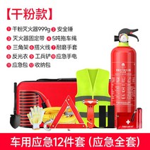 구급차 소화기 자가용 점검 안전 용구 3점 세트 자동차 구급 안전 키트 화재 구난, 드라이파우더구급차12종세트(비상풀세트)