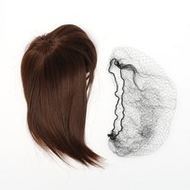 풀커버 여성 앞머리 정수리 부분 가발 탈모 여자 통 탑 인조모 오렌지브라운 30cm, 상세 참조, 상세 참조