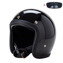 슈퍼커브헬멧 김서림방지 하이바 반모 소두핏 일본 기술 TT & COCASCOS 500TX 오토바이 오픈 페이스 헬, 01 Bright Black