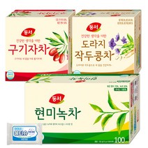동서 현미녹차 100T + 동서 구기자차 40T + 동서 도라지 작두콩차 40T + 물티슈, 180개입