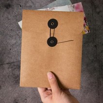 단추봉투 소 5장 예쁜봉투 종이봉투 결혼식답례봉투 소품포장 예단봉투 편지봉투 명함인쇄 0-0931ea, 크라프트^4x6