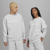 아디다스 퍼렐 윌리엄스 베이직 크루 스웨트셔츠 (젠더 뉴트럴) - Light Grey Heather / Light Solid Grey