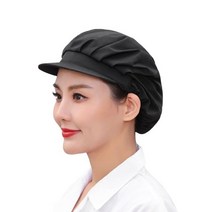 식품공장 주방 식당 위생 조리모자 3p, 반 망사, 블랙, 3개