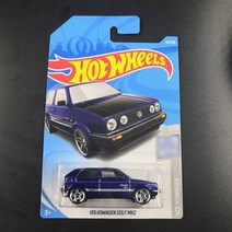 Hot Wheels 1:64 자동차 폭스 바겐 골프 MK2 자동차 금속 다이 캐스트 모델 자동차 어린이 장난감 선물 다이캐스트, 2019-68 블루골프 MK2