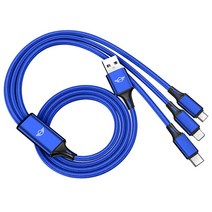 미니쿠퍼무선충전기 자동차 스타일링 3 in 1 type c 번개 마이크로 usb 고속 충전 케이블 미니 쿠퍼 f55 f57 f54 r56 r55 r53 r61 r59 r58, 파란색