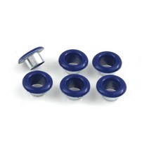 신발 가방 의류 가죽 벨트 모자용 100 세트 8mm 금속 구멍 와셔 공예 수리 그로멧 라운드 아이 링, Deep Blue