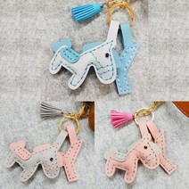 동물 차키 키링 줄 유치원 가방 부자재 어린이집 고리 제작 열쇠 말 3컬러 재료 만들기 연결 붕어 백참 장식 가죽 키홀더, 화이트