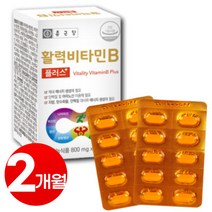 고함량 비타민B군 활성비타민 수용성 활력 비타민 비 B 군 Vitamin B 비타민B 영양제 (+사은품 증정), 1개, 60정