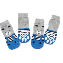 [위드레오] 대형견 중형견 미끄럼 방지 양말 옐로우 블루 브라운 2호-5호 4pcs