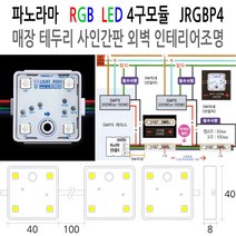 유니온엘이디 뱅뱅이모듈 RGB모듈 파노라마모듈 DC12용 SMPS 컨트롤러 인테리어조명, 파노라마 RGB4구모듈 JRGBP4, 1개