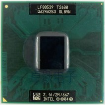 인텔 CPU 코어 2 듀오 T2600 CPU 2M 캐시/2.16GHz/667/듀얼 코어 소켓 479 노트북 프로세서 GM45PM45 용 t2600