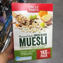 Uncle Tobys Natural Style Swiss Blend Muesli 엉클토비 네츄럴 스위스 뮤즐리 1kgx2팩, 1개, 2kg