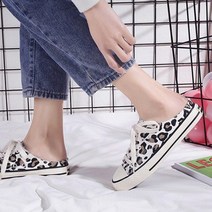 바보사랑 호피무늬 여성 스니커즈 뮬 운동화 슬리퍼 230~250.퍼스트앙(무료배송)