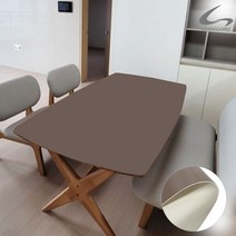 꼬꼬미 양면 인조가죽 한샘 포레릴렉스 식탁매트, 4인용 (90cmx160cm), 베이지/초코