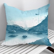 자동차 목배개 받침 호수에 보트 베개 커버 장식 소파 쿠션 케이스 침대 홈 자동차 45*45cm, 02 45x45cm