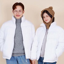 에어볼 웰론 리버시블 플리스 양면 숏 패딩 점퍼 남여공용 블랙 화이트 85~115