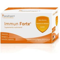 sanaexpert 면역 포르테 면역 체계를 위한 비타민과 미네랄 오메가-3 지방산 베타 글루칸 금잔화 추출물 라이코핀 및 루테인 90캡슐(69g) 1개월 팩 42604239600, 1